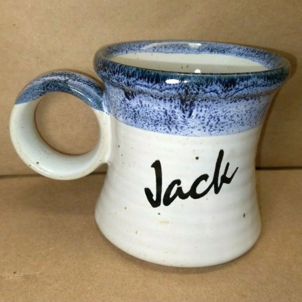 Vintage Personalized "JACK" Mug Clay In Mind Pottery Cup